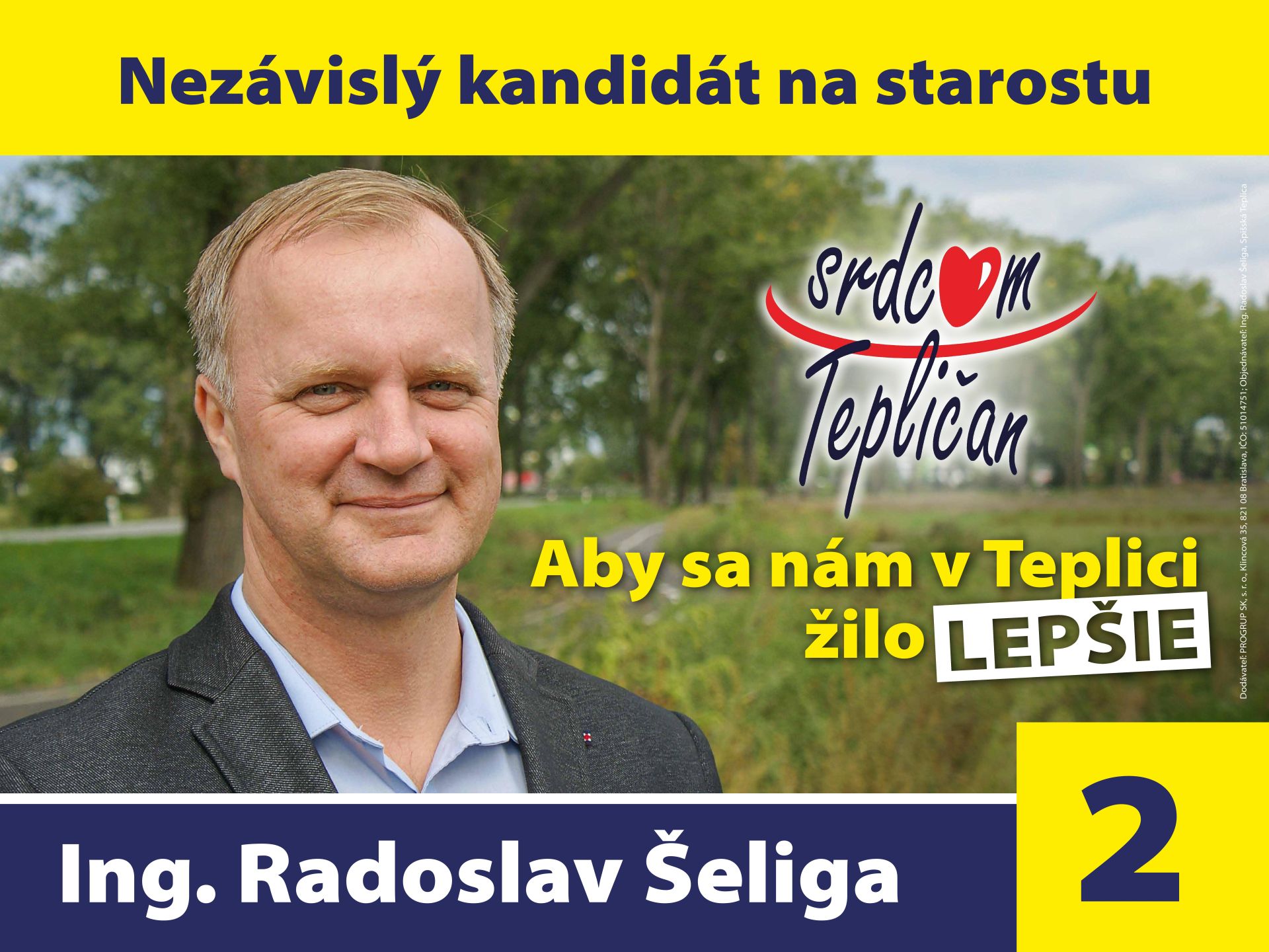Ing. Radoslav Šeliga — starosta Spišskej Teplice